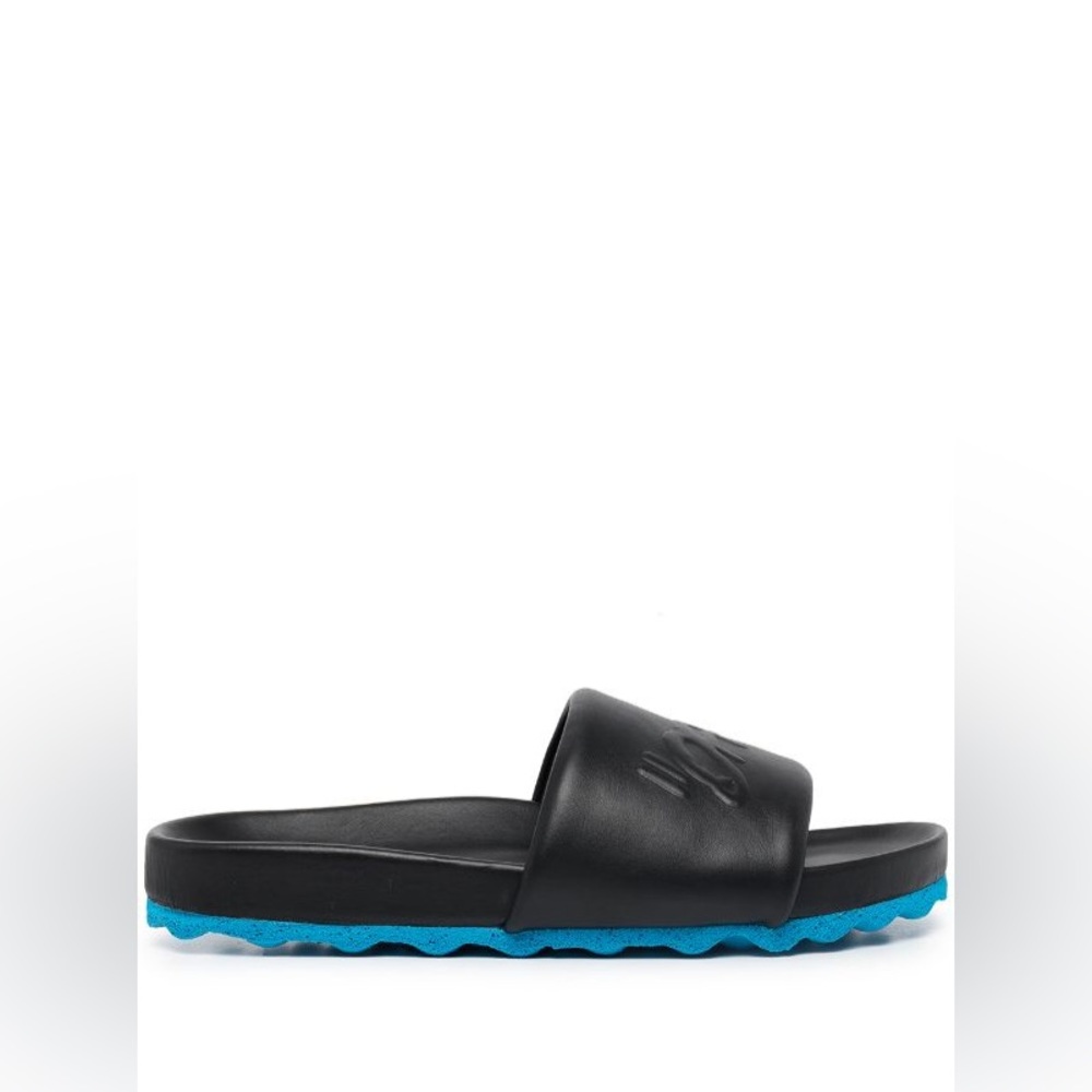New off-white leather logo slides!!